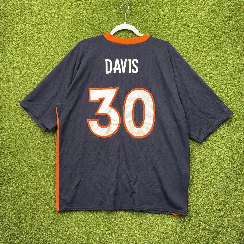 Vintage Denver Broncos Jersey Mens XL Terrell Davis #30 90s NFL Logo Athletic